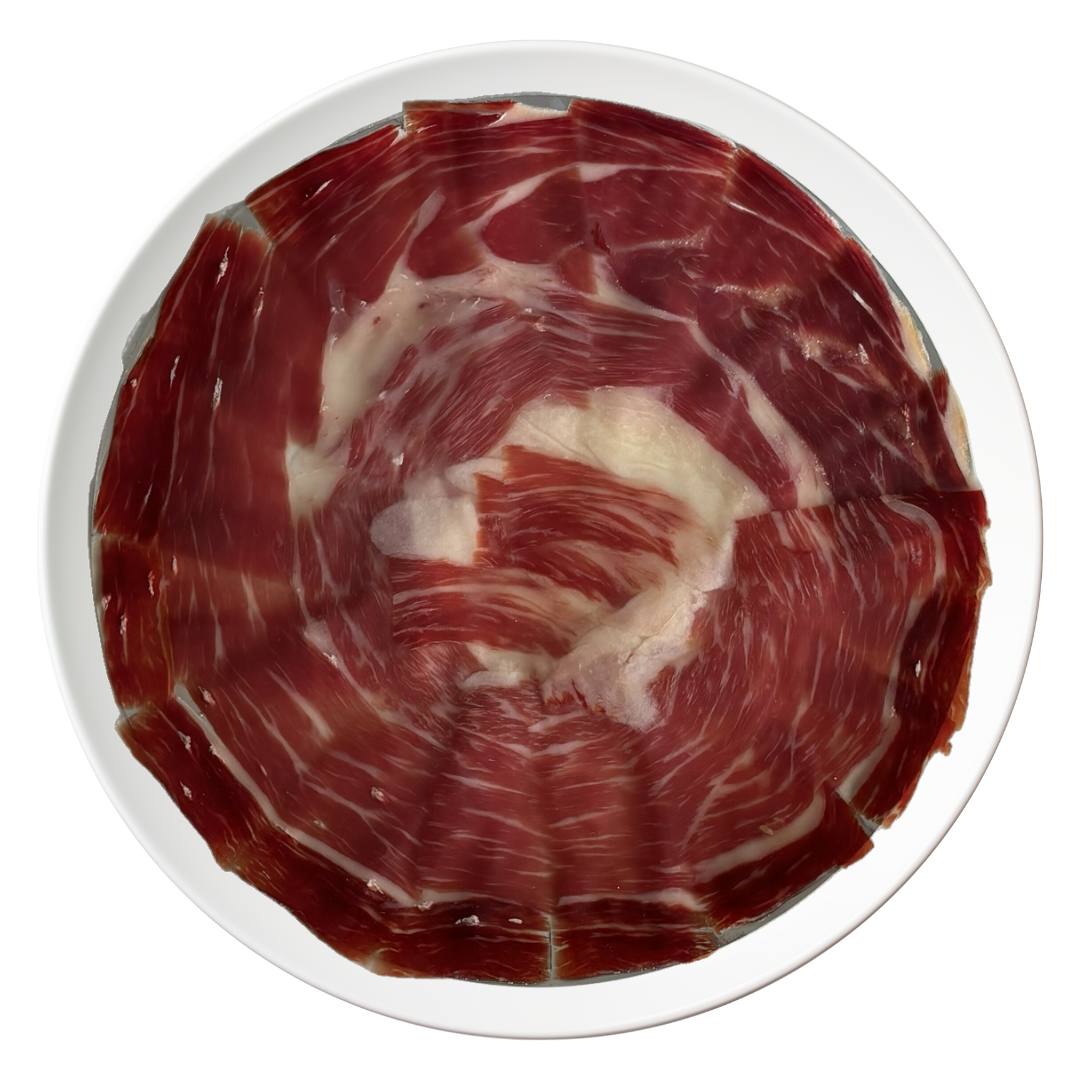 Jamón Ibérico 100% de Bellota cortado a cuchillo