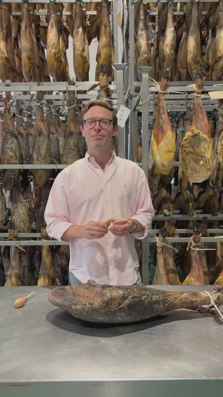 Jamón Ibérico 100% de Bellota cortado a cuchillo